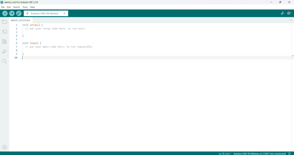 Arduino IDEの画面