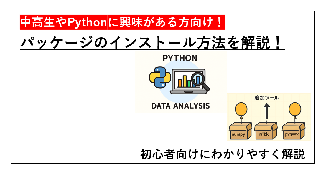 pythonパッケージのインストールに関する記事のアイキャッチ画像